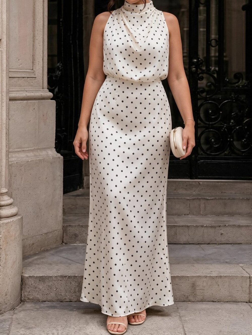 Multicolor Elegant Women's Plus Size Party Long Dress - Picture 5 of 7